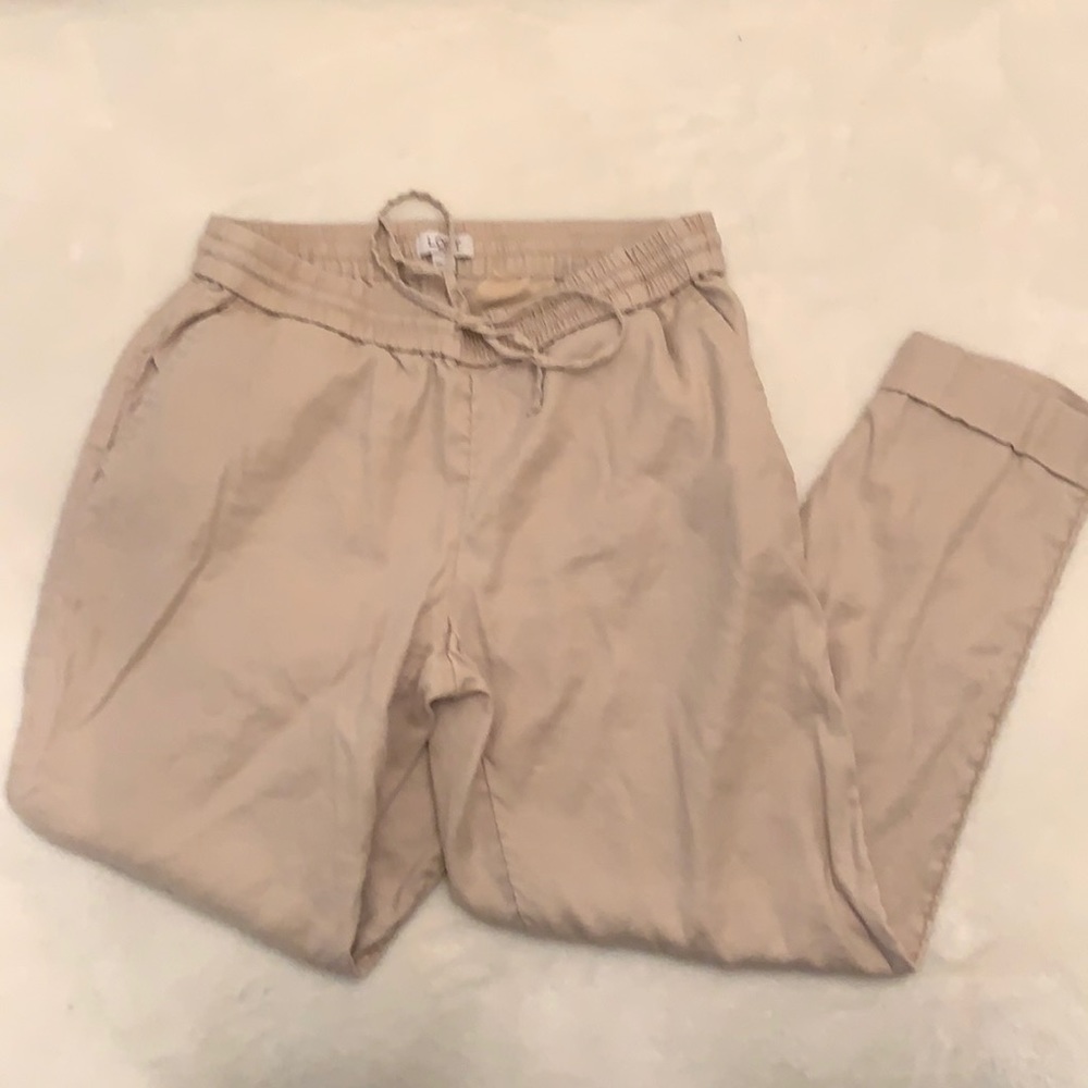 Loft Petite Linen Paperbag Pants